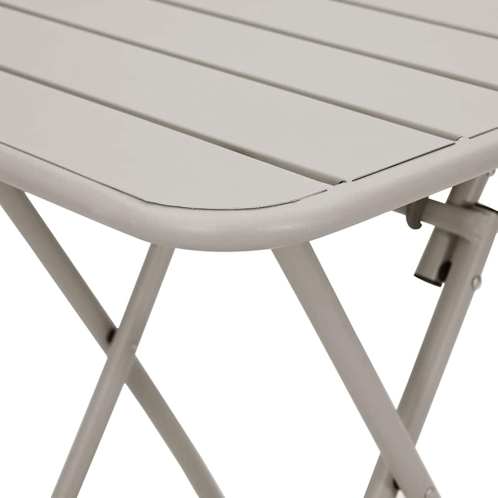 Garden Table Folding Beige 55 x 55 x 73 cm Powder-coated Steel